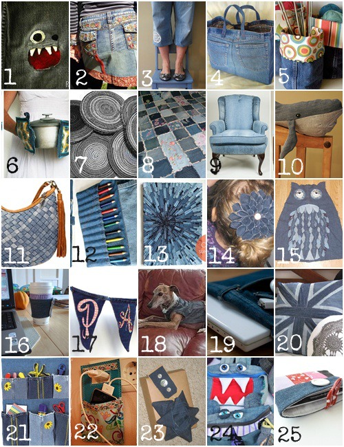 Craft Ideas Using Old Jeans