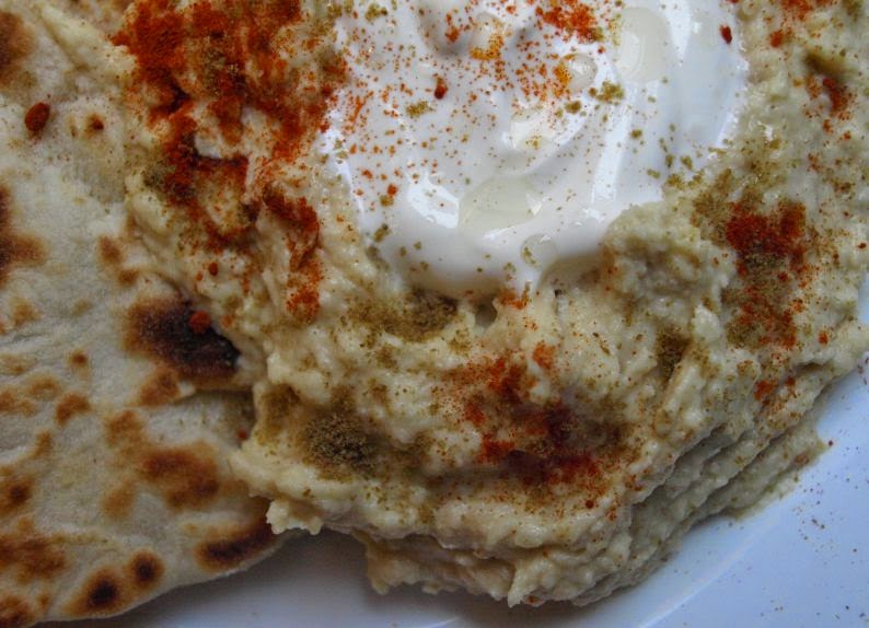 Gastrolove Homemade naan bread and hummus