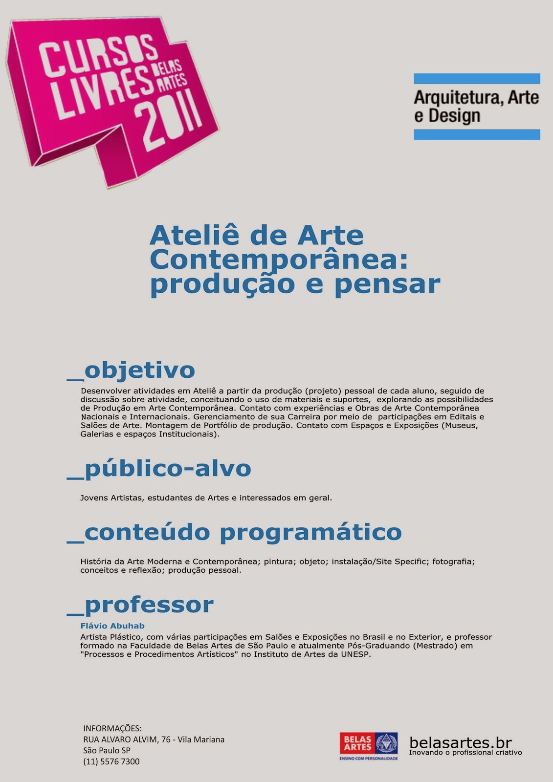 Curso Belas Artes 2011