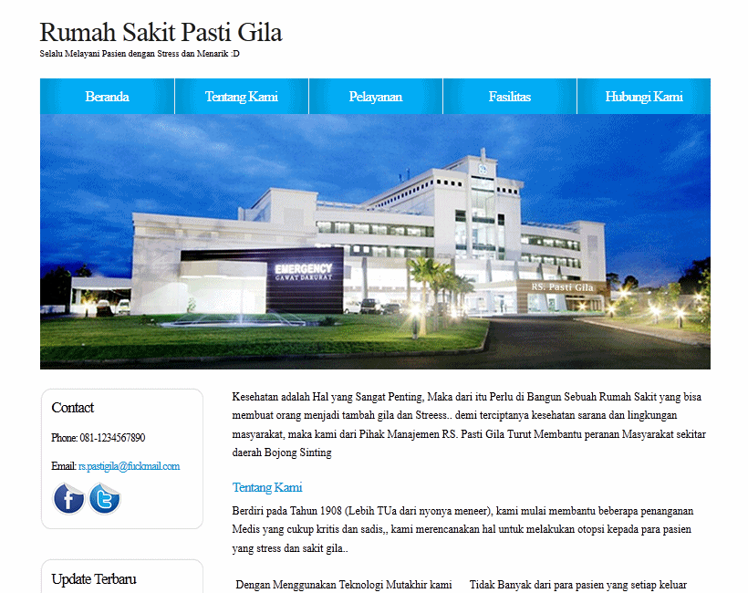 Ayti Copast Contoh Web Design Rumah Sakit Pasti Gila