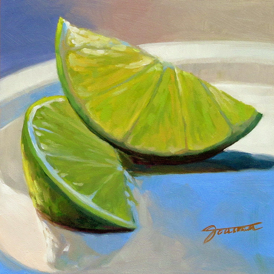 A Painting, A Moment "Two Lime Slices"