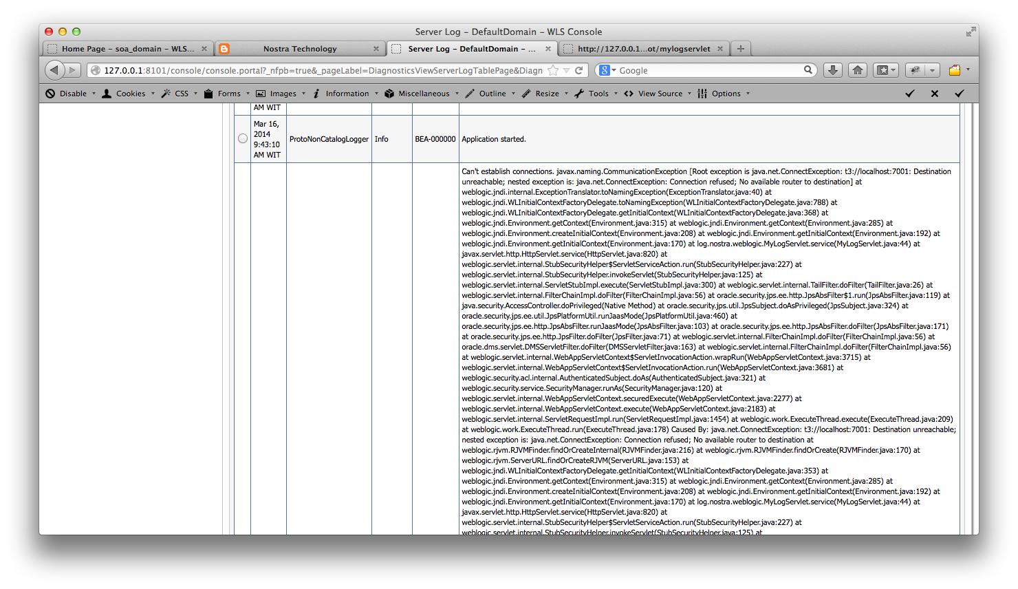 Nostra Technology Memanfaatkan NonCatalogLogger untuk log aplikasi