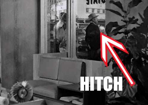 Image result for hitchcock cameo in psycho