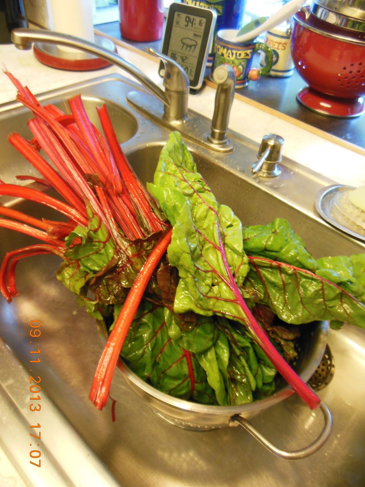 Braised Swiss Chard with Onions, Balsamic Vinegar and Parmesan Our
