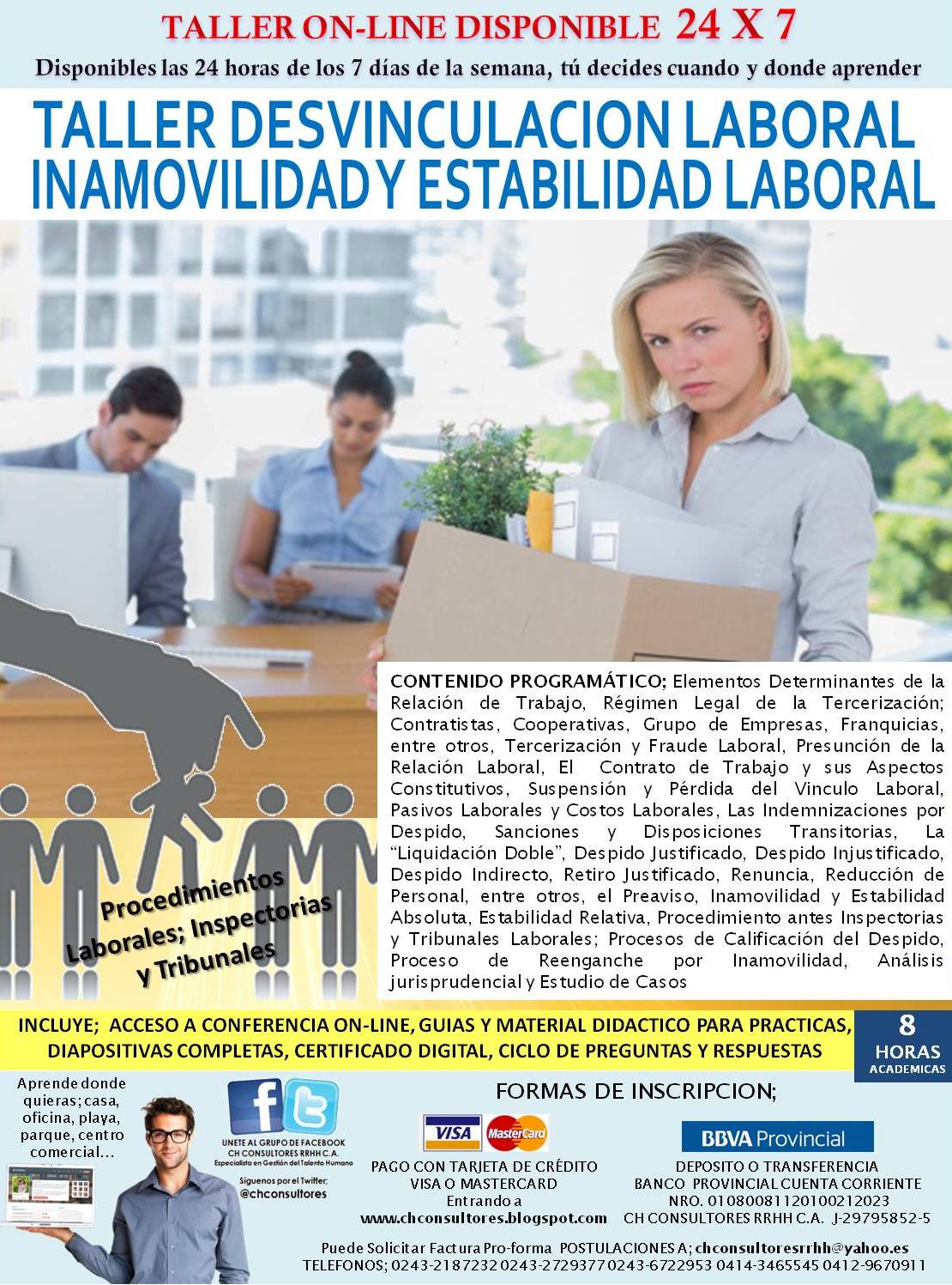 TALLER TEORICO-PRACTICO DESVINCULACIÓN LABORAL, INAMOVILIDAD Y ESTABILIDAD LABORAL