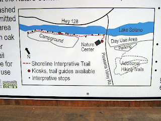 Shoreline Interpretive Trail Map at Lake Solano County Park