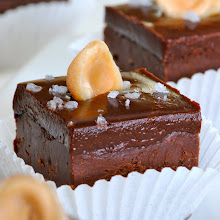 Nutella Chocolate Fudge with Dark Chocolate Sea Salt Ganache