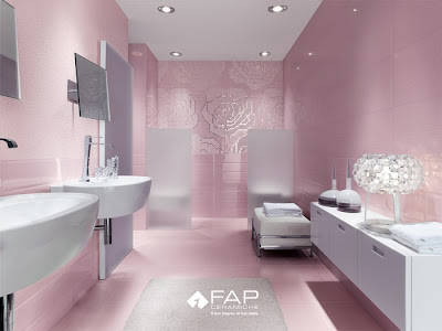Hermosos baños color rosa - Colores en Casa