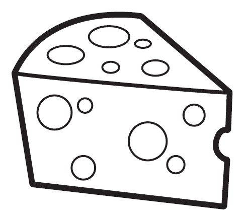 Dibujo Para Colorear De Queso Sketch Coloring Page