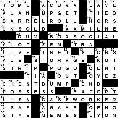 crossword la answers times