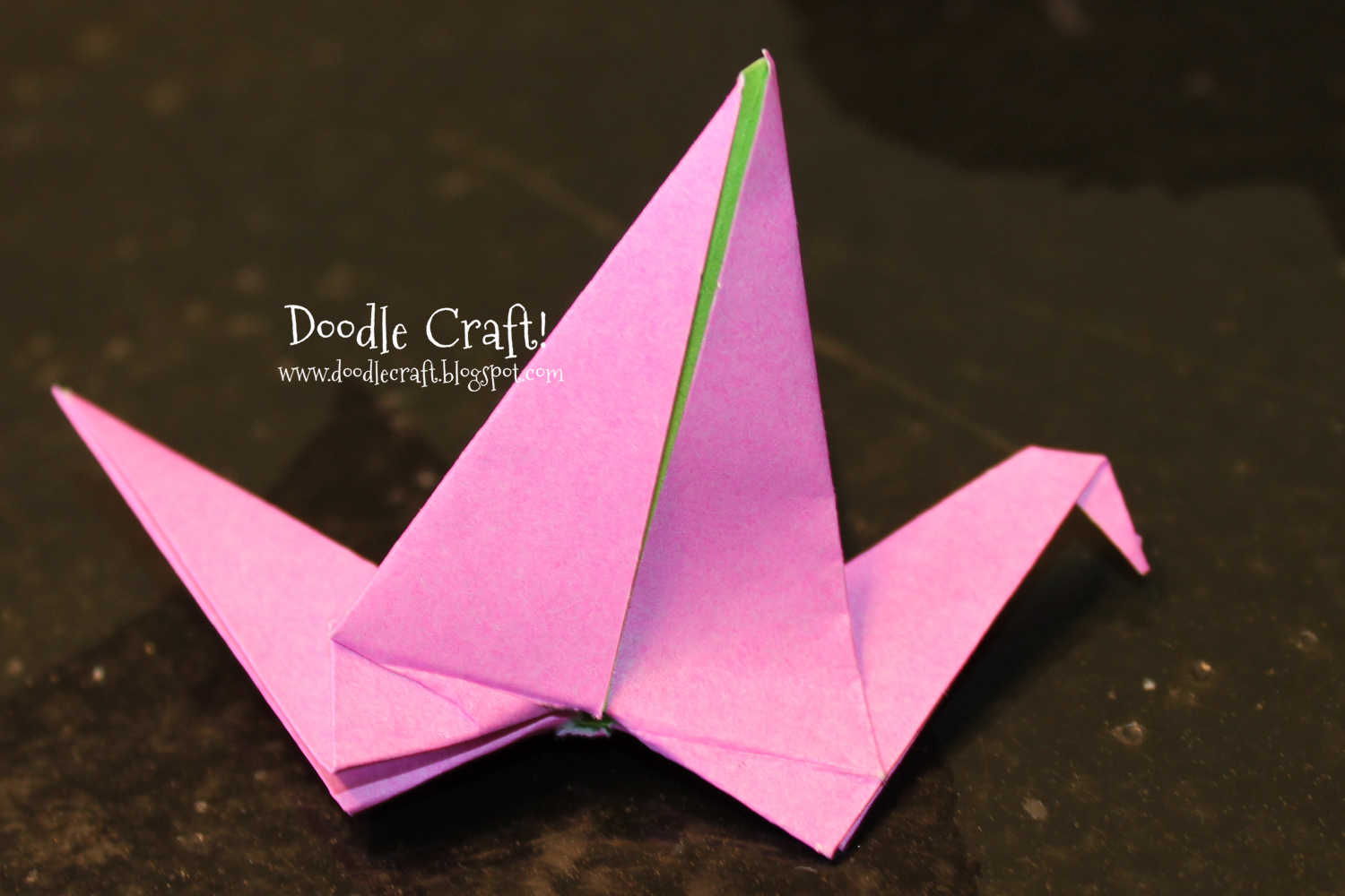 Doodlecraft Origami Flapping Paper Crane Mobile!