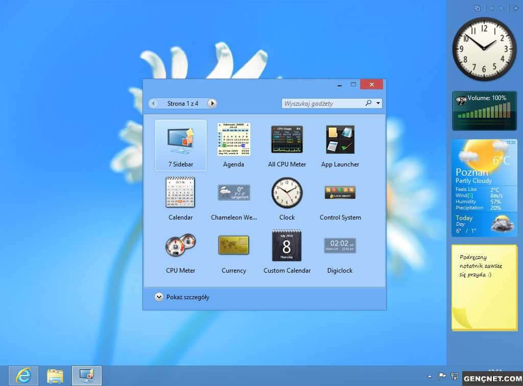 Windows 8 Gadget Paketi İndir