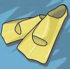 Who invented the swim fins?