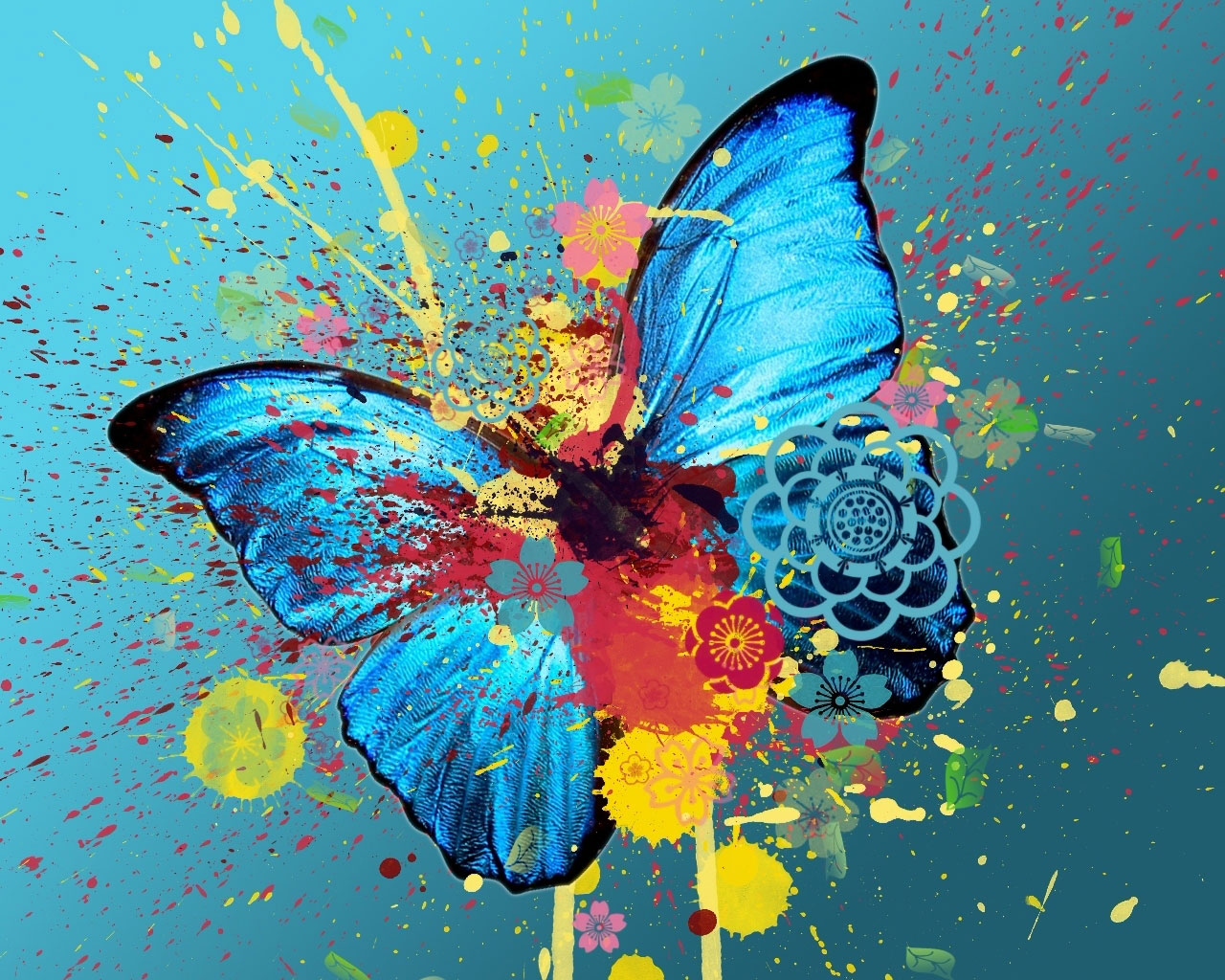 Colorful Butterfly Abstract Wallpaper | Abstract Graphic Wallpaper