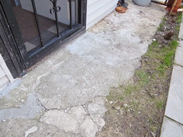 terrible sidewalk at back door