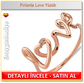 Bayana özel sevgililer günü hediyesi Pırlanta Love Yüzük