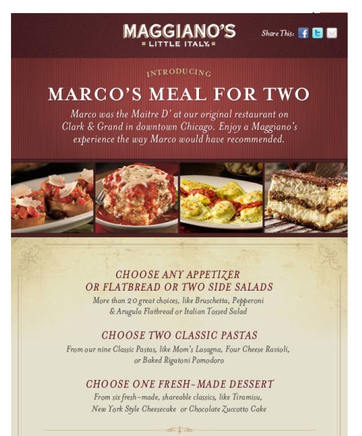 Foodie Friends' Test Kitchen & More Restaurant Marco's Meal for Two