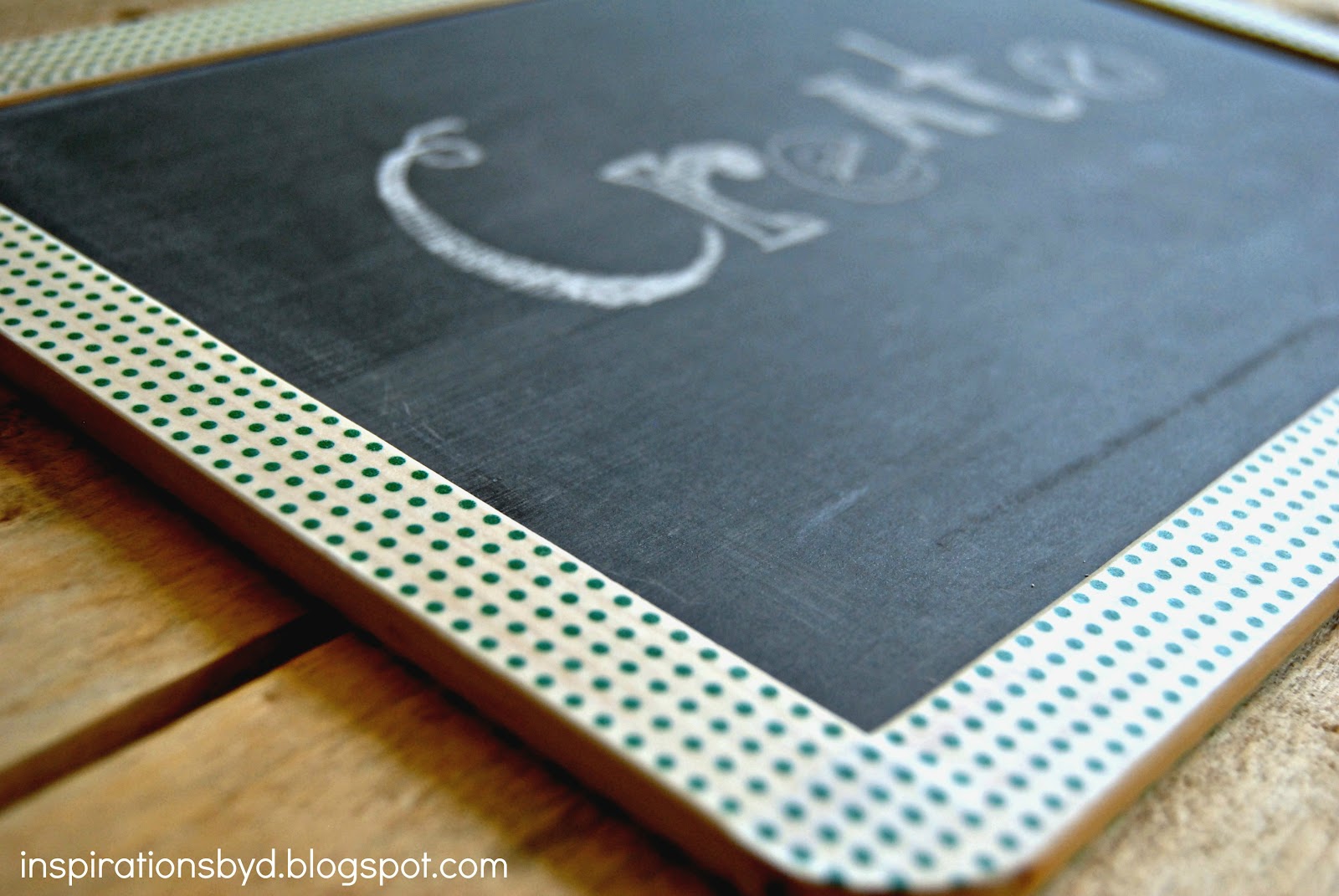 Inspirations by D How to Decorate a Slate Chalkboard with Washi Tape