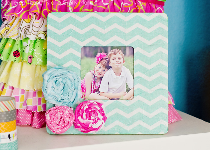 Chevron Tissue Paper Picture Frame