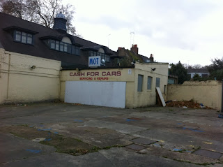 Abandoned buildings on the Fulham High Street, London W6 