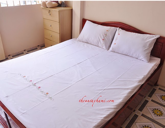 Chăn (mền) thêu - gối thêu - khăn trải bàn thêu tay - hàng thêu tay xuất khẩu cao cấp - 27