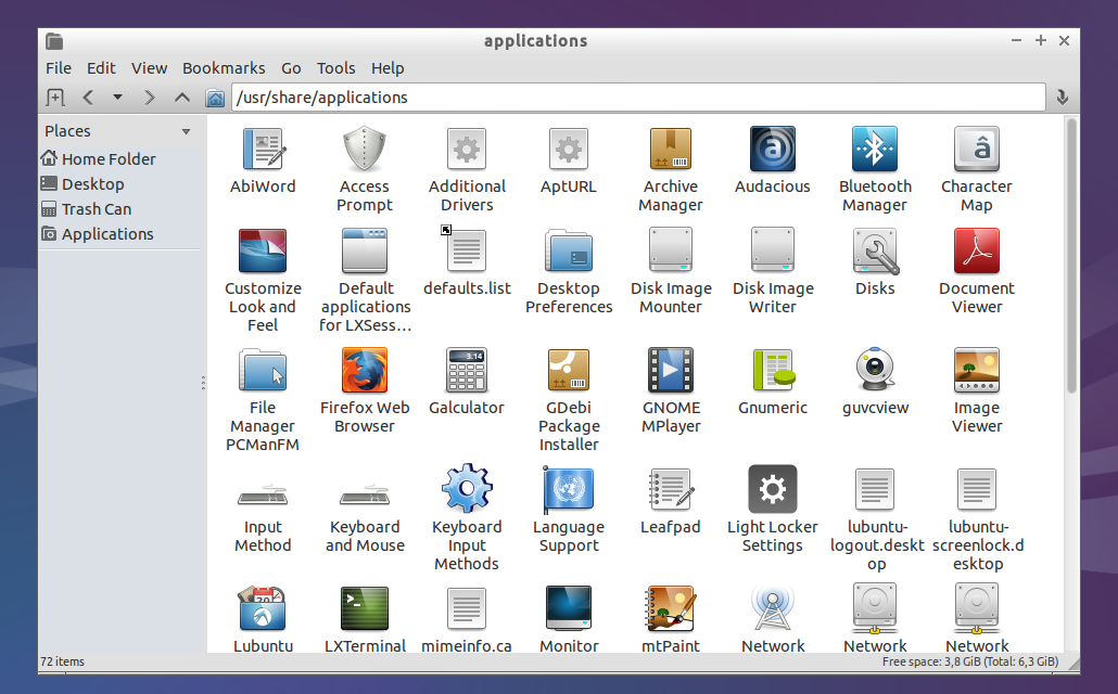 Lubuntu 14.04 LTS application
