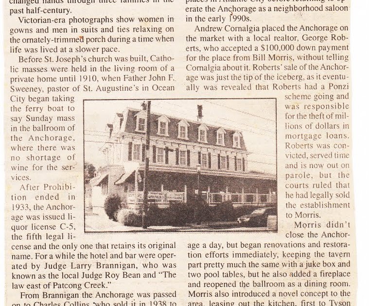 At the Point Somers Point New Jersey USA The Anchorage Tavern Historic Marker