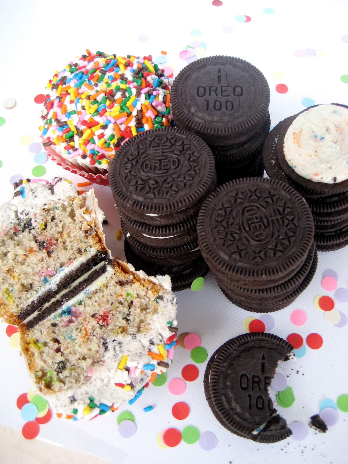 cue the confetti birthday cake oreo cupcakes