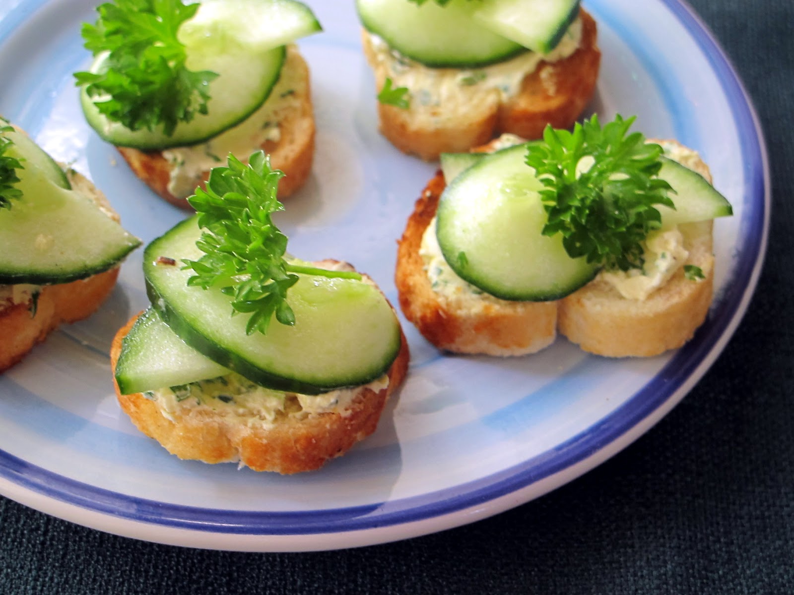 Shoot and Eat Spicy Cucumber Bruschetta