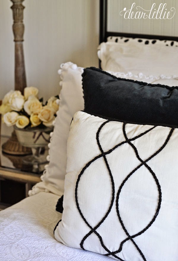 Dear Lillie Recovering the Headboard in Our Guest Bedroom