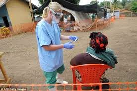 Ebola Patient being attended to