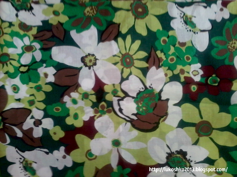 хлопок в зеленых тонах Лукошко Элси