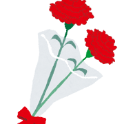 母の日のイラスト「カーネーションの花束」