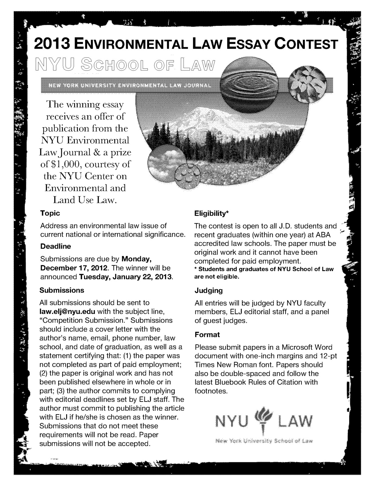how to get environmental law dissertation topic