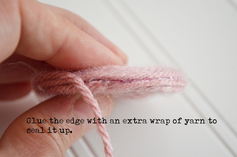 Two Shades of Pink Spiraled Yarn Circle Garland