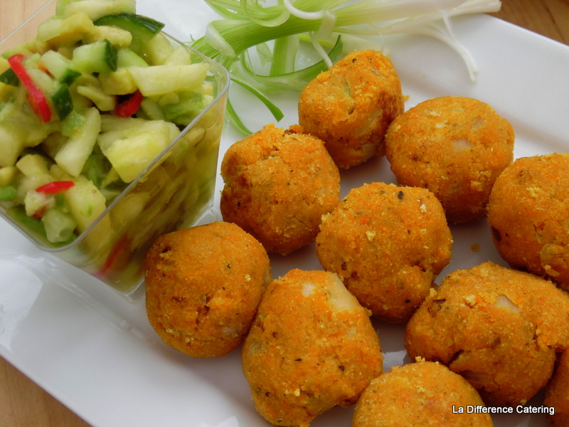 La Différence Baked Spicy Butternut Squash Balls with Avocado
