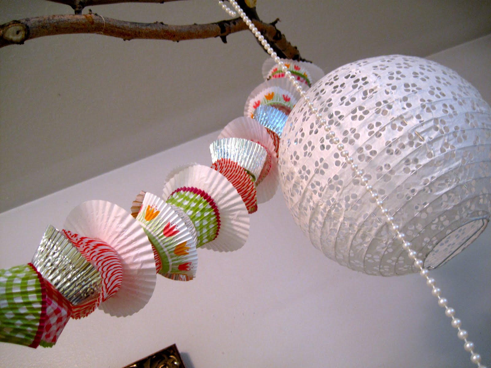 Blush and Bashful Cupcake Liner Garland