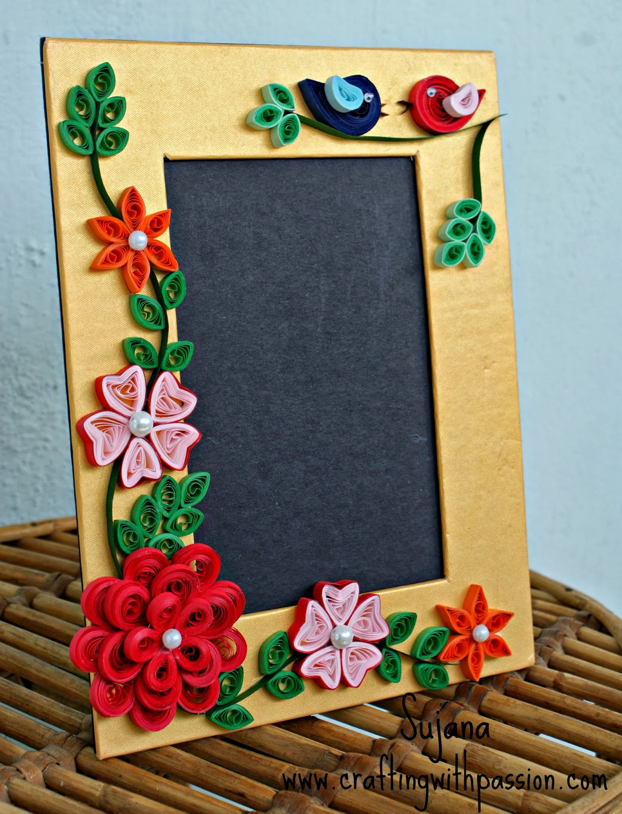Crafting With Passion My first Quilled photo frame