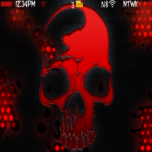 Get Files Zombie Skull Theme FREE Edition For BlackBerry