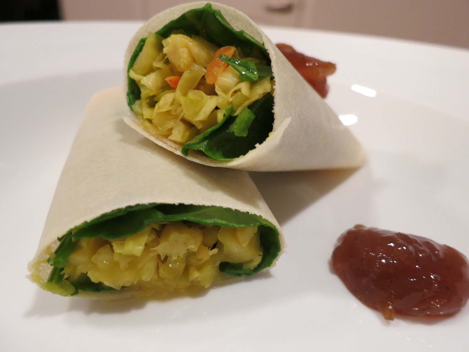 The Veracious Vegan Raw Indian Madras Curry Sauerkraut Wrap