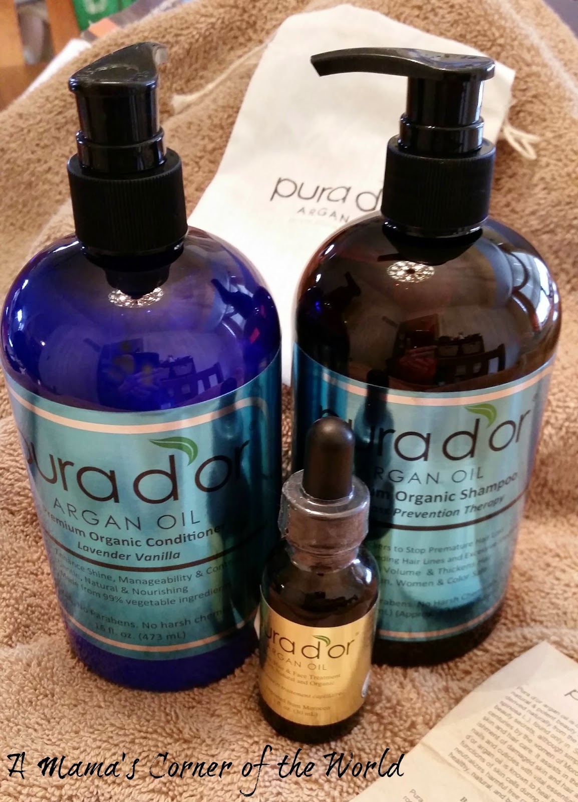 Pura d'or Argan Oil Organic Shampoo and Conditioner & Pure Argan