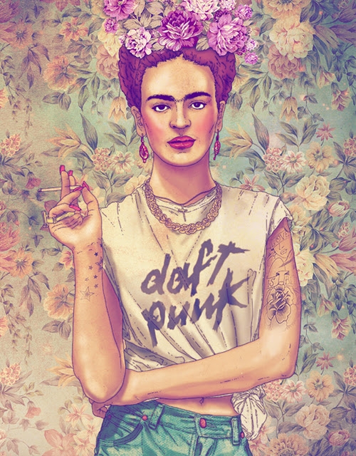  of Pinterest I came across this image of Frida Kahlo by Fabian Ciraolo
