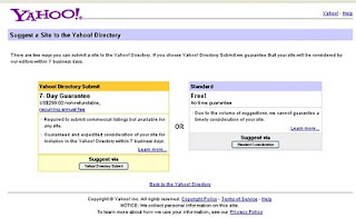 Cara mendaftarkan BLOG ke Directory Yahoo