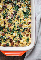 Breakfast Casserole with Bacon, Sausage, Sweet Potato, and Kale | acalculatedwhisk.com Breakfast Casserole with Bacon, Sausage, Sweet Potato, and Kale | acalculatedwhisk.com