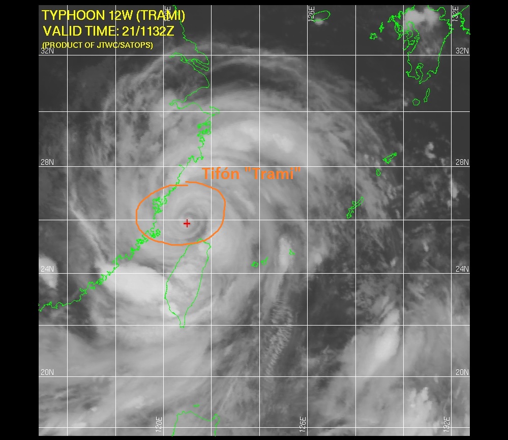 El tifón "Trami" obliga a decretar el Alerta Roja en China Clima