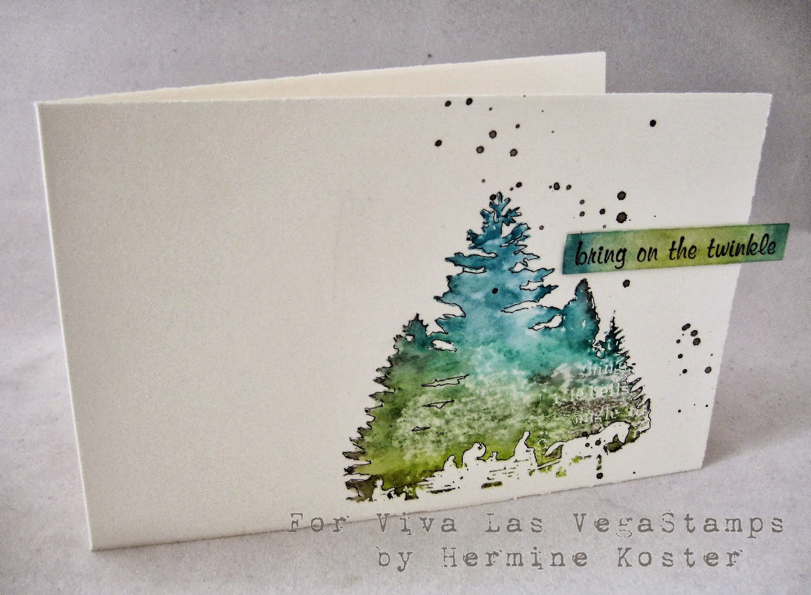 viva las vegastamps tutorial with bold stamps and lyra watercolor christmas card