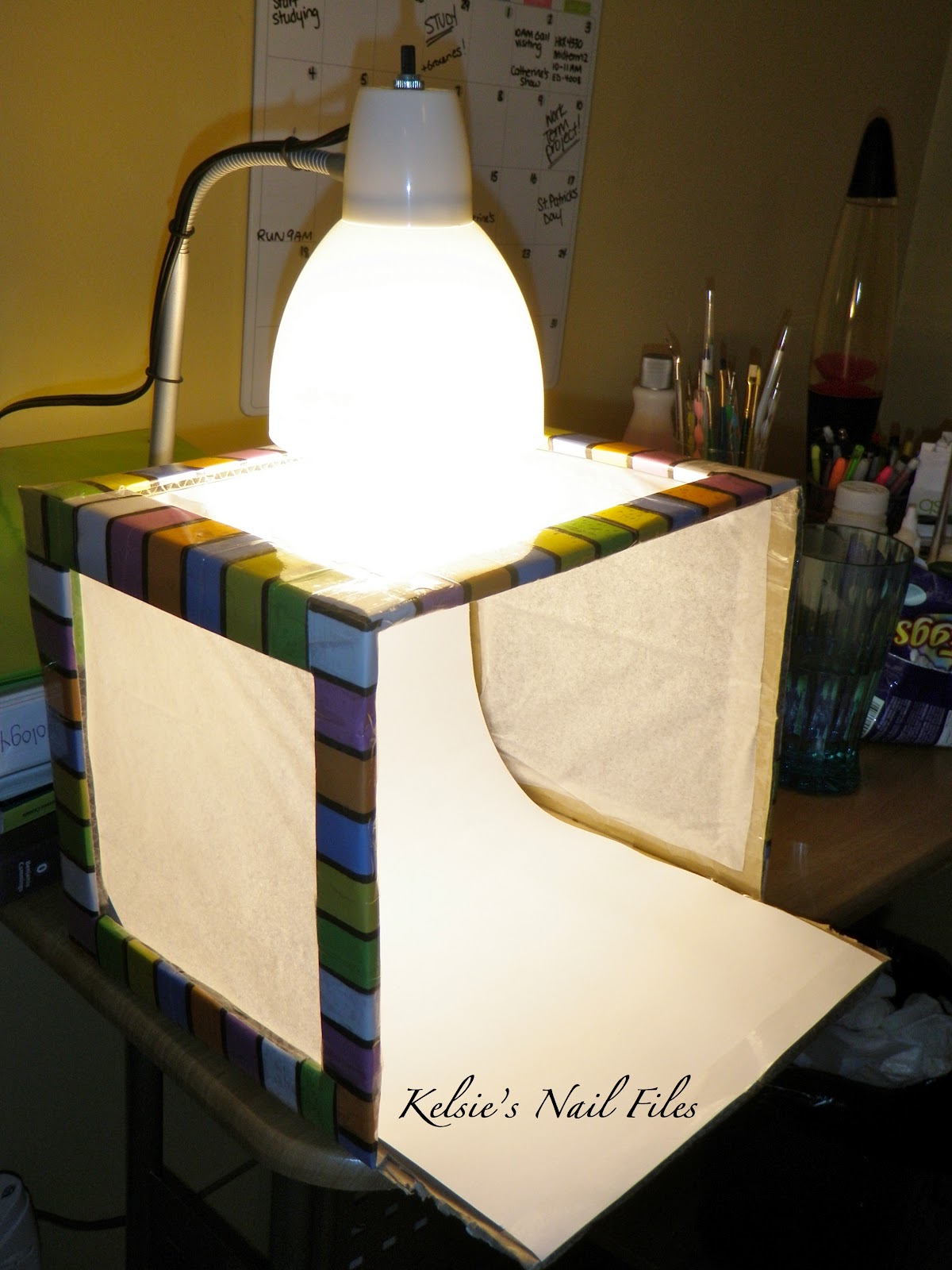 kelsie's nail files Homemade lightbox