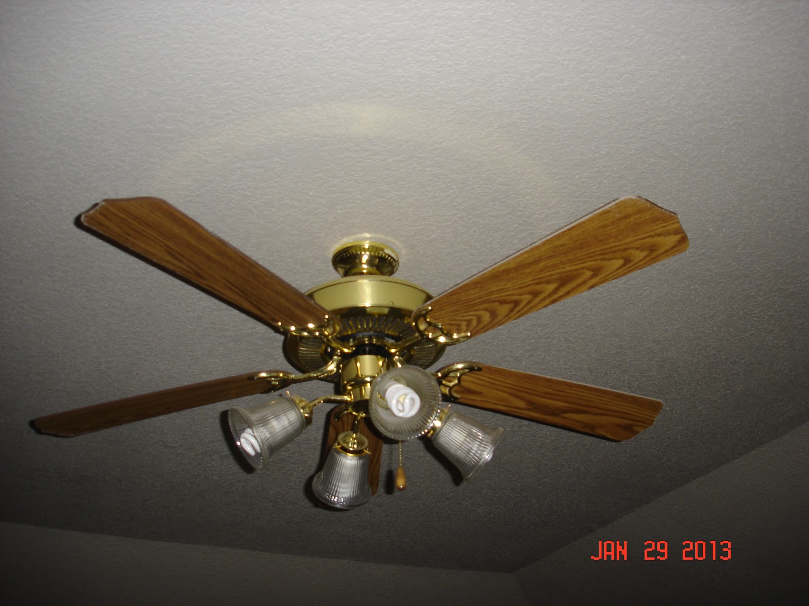 Planted By The River Bye Bye Ceiling Fan Brass