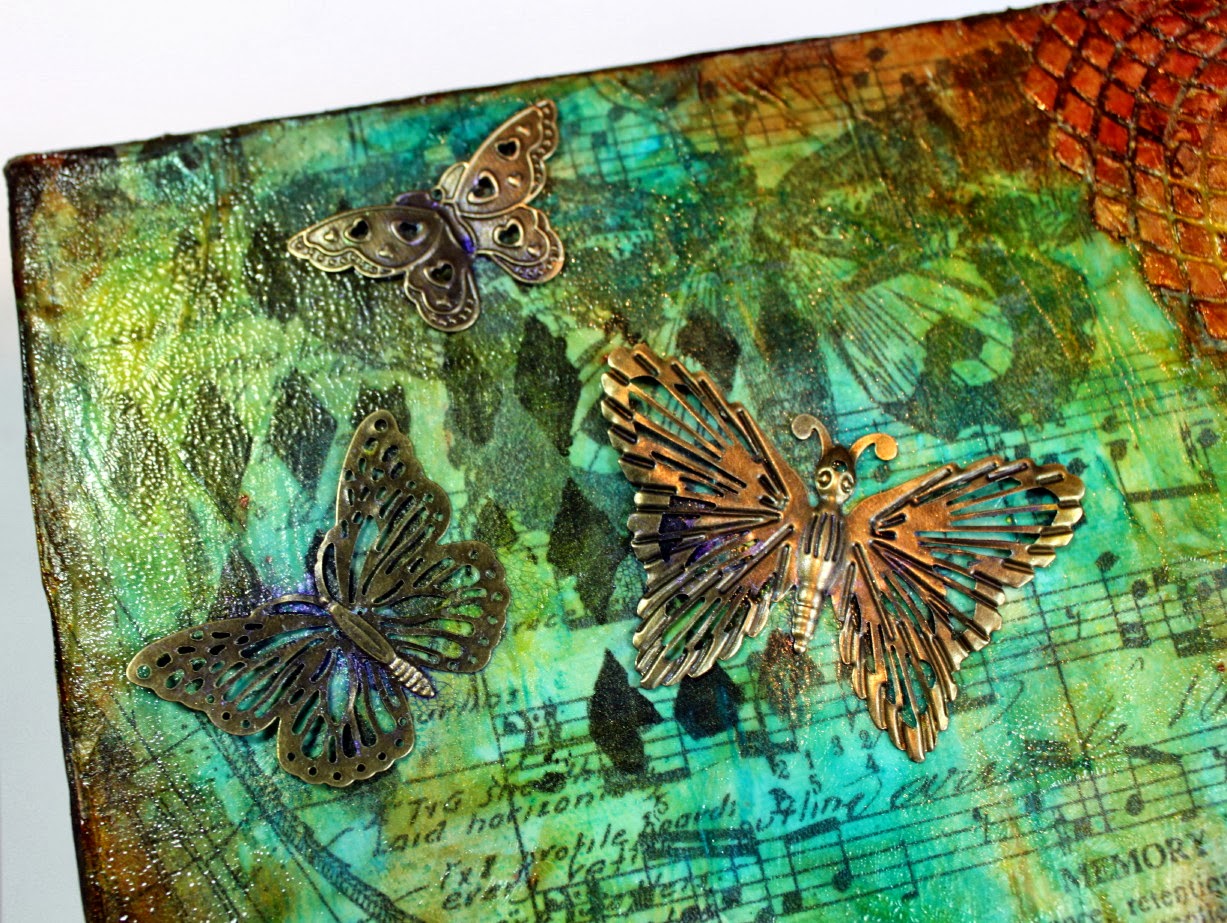 Paper Creations by Shirley Mixed Media with Butterflies