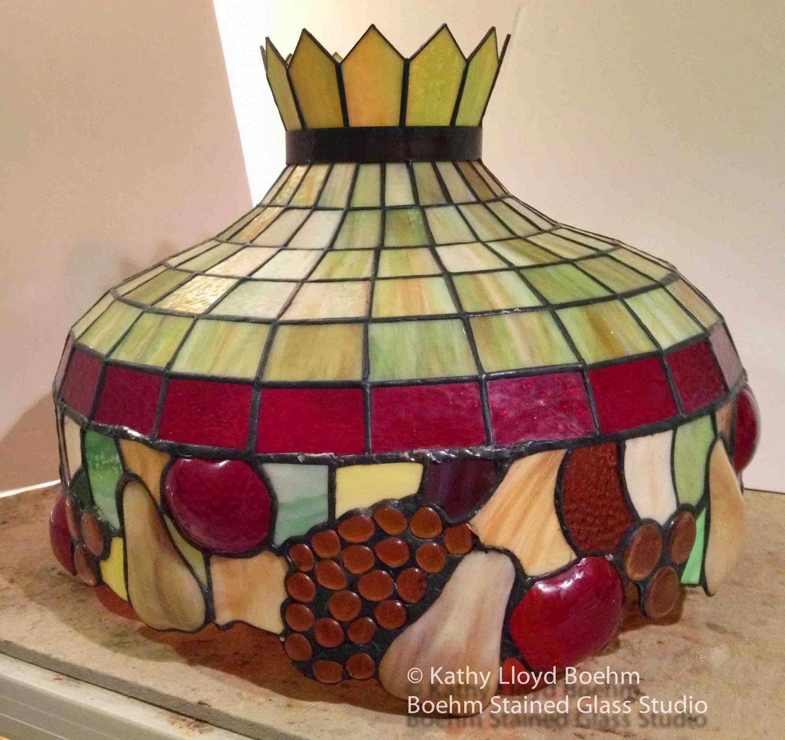 Boehm Stained Glass Blog Fruit Lamp Repair 6